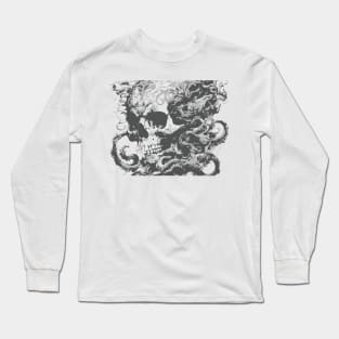 skull with kraken Long Sleeve T-Shirt